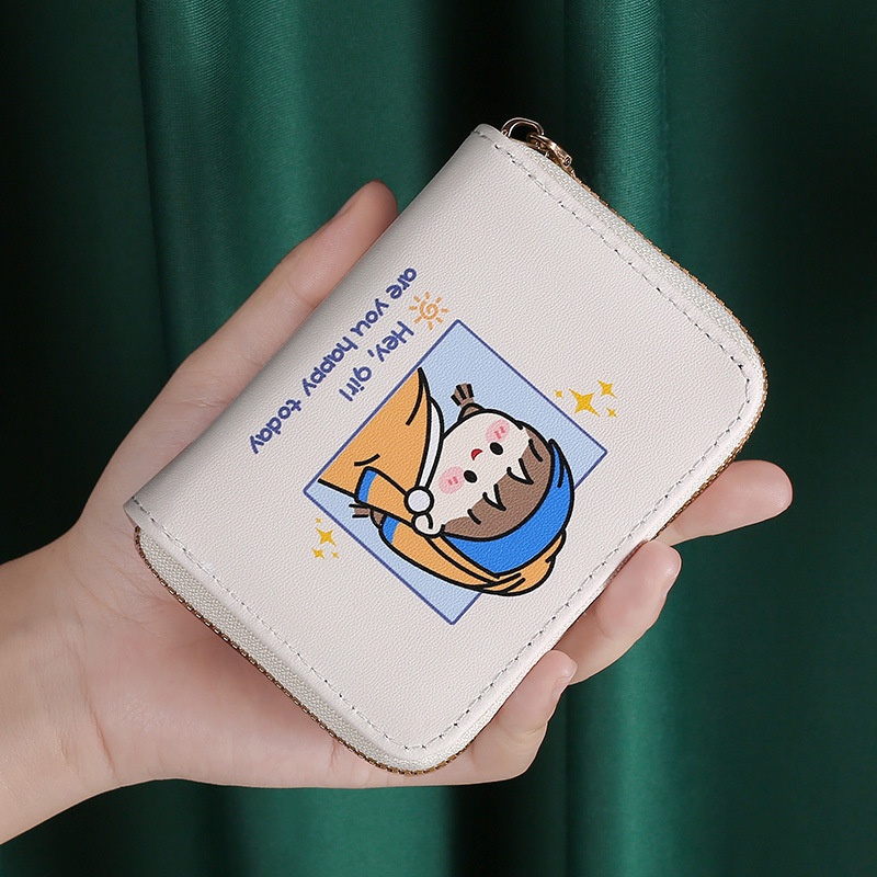 YooWoo Dompet kartu kecil/multi cardholder/dompet lucu-Yellow Girl