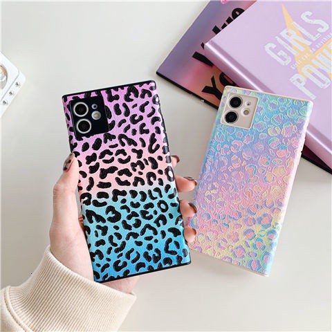 casing ponsel warna gradien laser untuk iPhone 11 12 Promax SE X XS XR XSMAX 7 8Plus