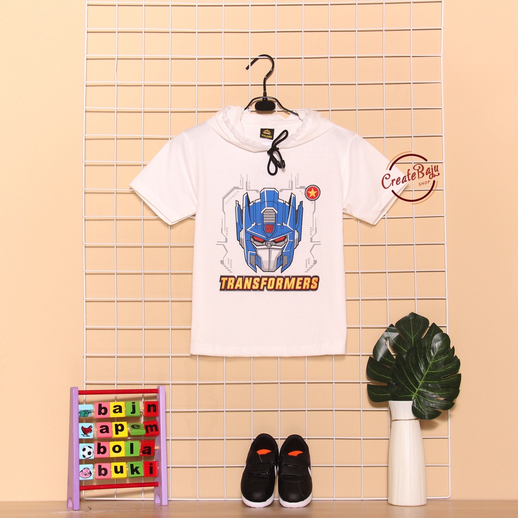 KAOS ATASAN HOODIE ANAK KARAKTER TRANSFORMER BAJU ATASAN ANAK 1-7 TAHUN