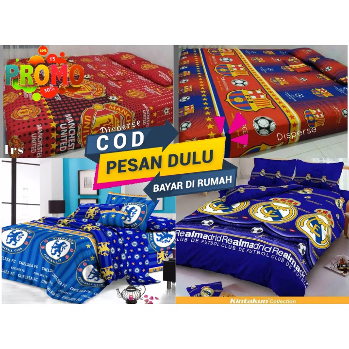 SPREI CLUB BOLA 180x200cm NO.1 BAHAN KATUN HOMEMADE LEMBUT , ADEM DAN HALUS