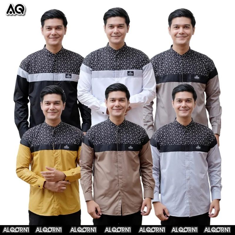baju koko terbaru kemeja koko AL Qorni motif SENOPATI