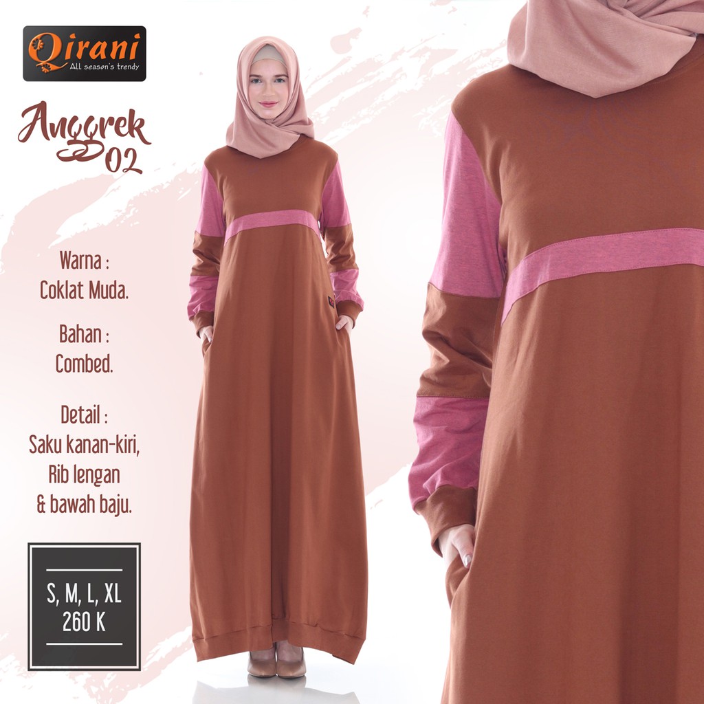 QIRANI Gamis Daily Anggrek 02 Dress Muslim Original