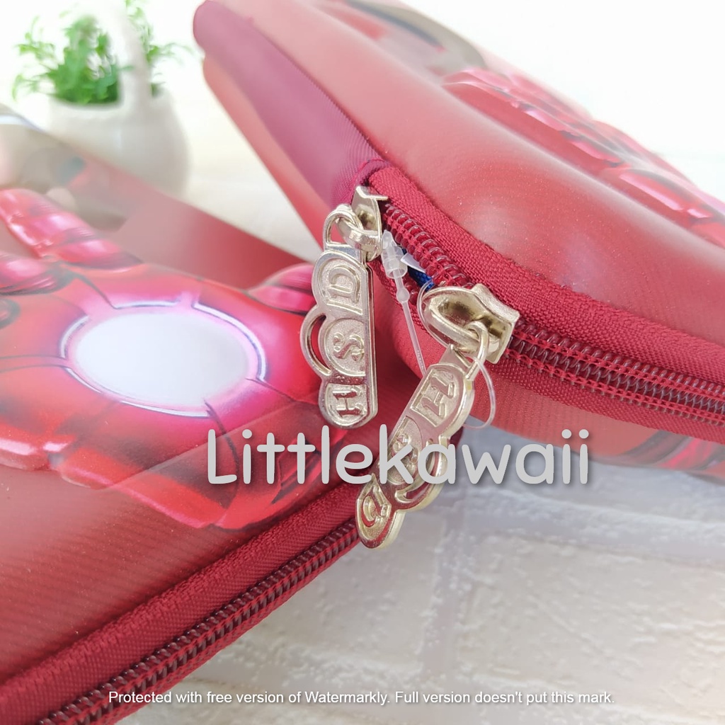 LK/Tempat Kotak Pensil Hardcase Frozen Batman Ironman Spiderman Karakter Fashion Anak Sekolah Import