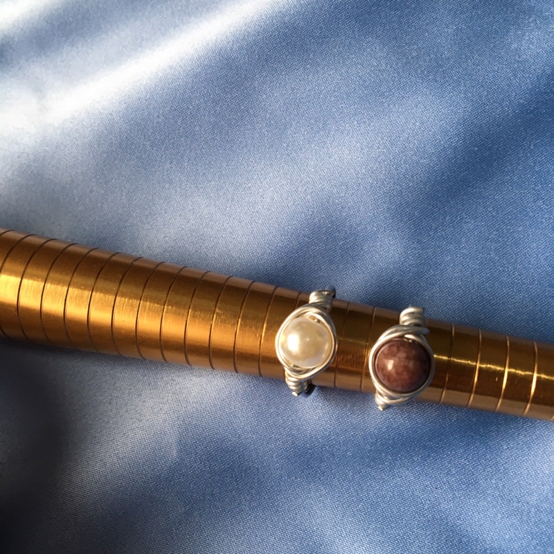 cincin kawat aesthetic wire ring stone wire ring