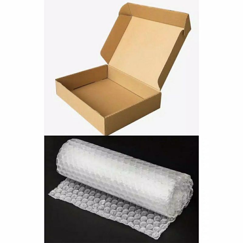 

Bubble wrap + kardus Packing lebuh aman dan rapih