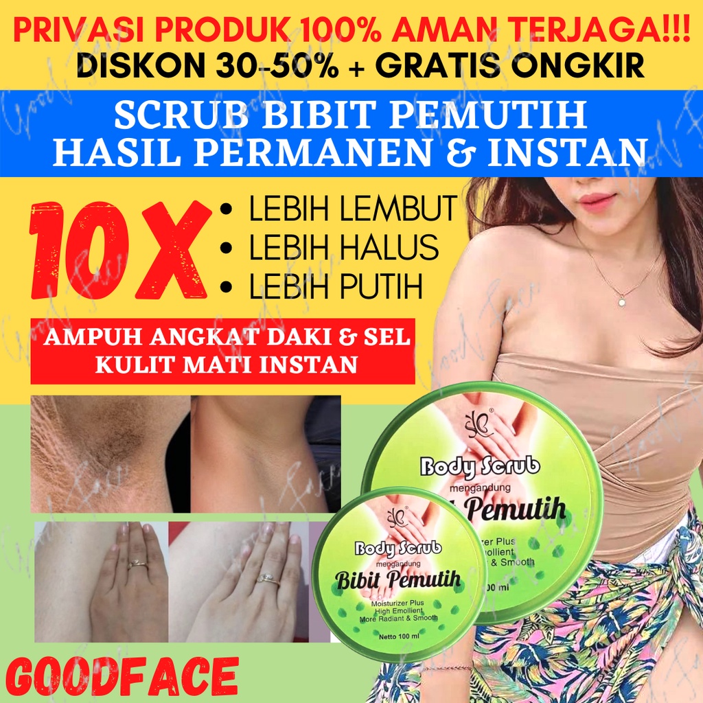 BODY SCRUB PEMUTIH 3 HARI - SYB BODY SCRUB BIBIT PEMUTIH BPOM 100ML - LULUR BIBIT PEMUTIH