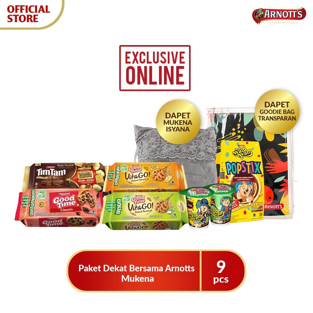 

PROMO PAKET DEKAT BERSAMA ARNOTTS - MUKENA TERMURAH