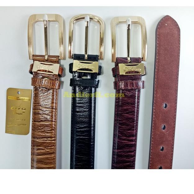 Ikat Pinggang Pria. Ikat Pinggang Kulit Asli Kepala Tusuk. Ikat Pinggang GIO ORIGINAL