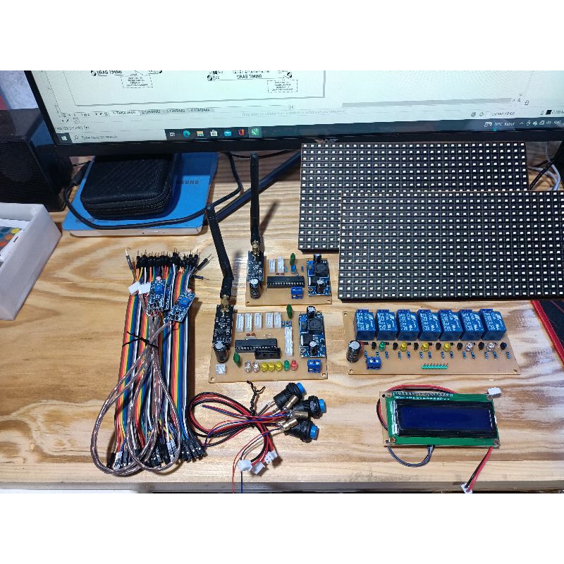 KIT DRAG TIMING TIMER DRAG V2 2PANEL P10 WIRELESS 2.4 GHZ SENSOR LASER