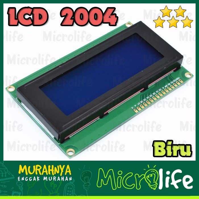 LCD 20x4 2004 Biru Display Arduino Raspberry