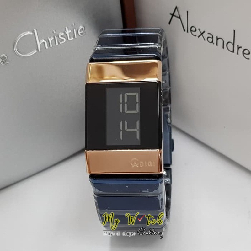 Jam Tangan Alexandre Christie Original Wanita AC 9100 LH Blue Rosegold Diameter 2,3 cm