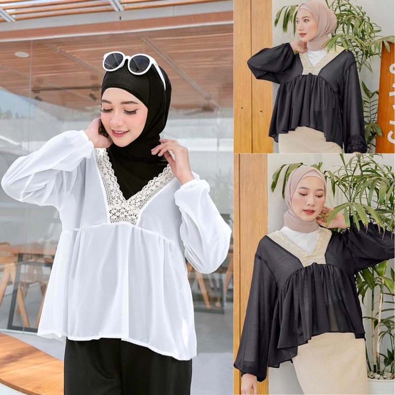 HARUKA BLOUSE / CERUTI BLOUSE RENDA / BLOUSE KOREA