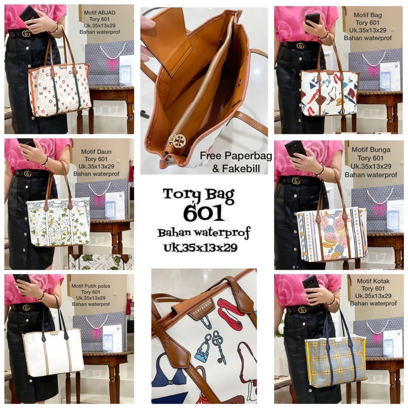 TORY BURCHH PERRY FIL COUPE TOTE LENGKAP SET PAPERBAG