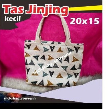 tas jinjing canvas tas jinjing kecil motif banyak size 20*15 cm