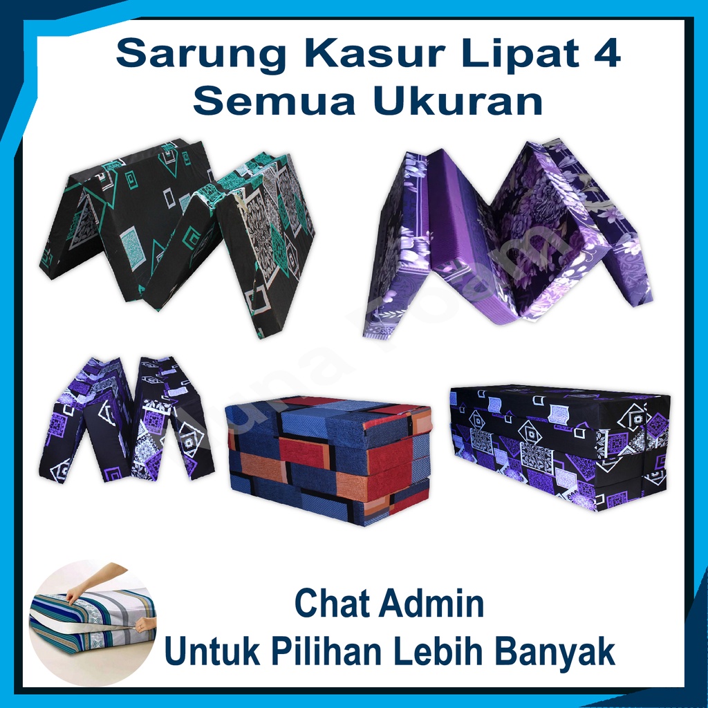 Sarung Kasur Lipat 4/Sarung kasur lipat 4 Inoac Resleting / Sprei Resleting
