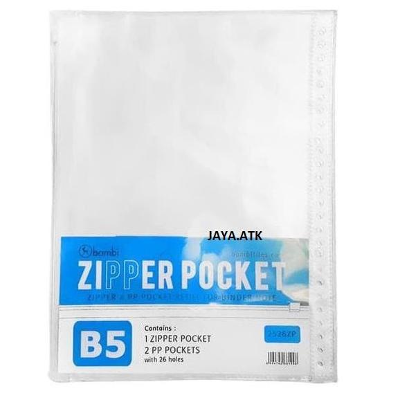 

ocsr MAP PLASTIK ZIPPER POCKET ZIP BAG SLETING B5 26 RING MULTIHOLES BENING TRANSPARANT 2526ZP BAMBI Shopee 2020