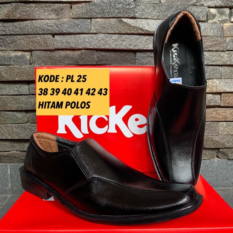 Sepatu pantofel PL25 4 hitam polos pria COWOK Slop KULIT tanpa tali formal terlaris murah Sepatu Pantofel Sepatu Pantopel Sepatu Kerja Sepatu Kantor Sepatu Dinas Sepatu Formal Sepatu PNS Hitam Pria Formal Kantor Leather