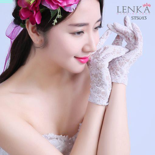 [SIAP KIRIM] BRIDAL GLOVES PUTIH PENDEK AKSESORIS WANITA PENGANTIN PESTA STS013