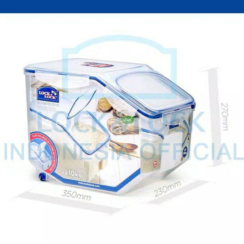 Lock &amp; Lock Rice Case Box 10kg HPL510 - Tempat penyimpanan beras