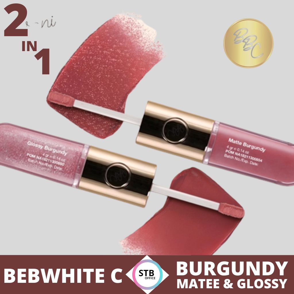 Bebwhite C Insani Cosmetic Dual Perfection Lips Burgundy 2 in 1 Glossy dan Matte