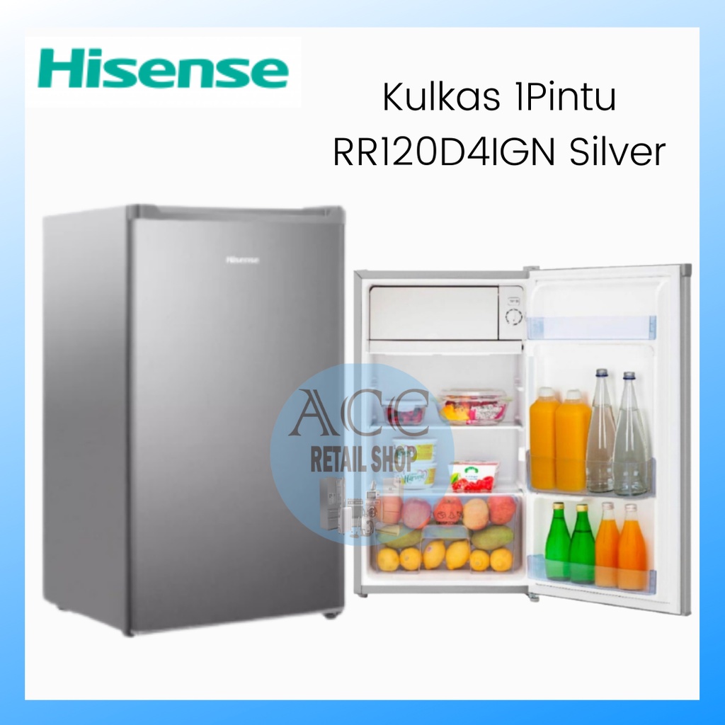 Kulkas 1pintu Hisense Kulkas Portable RR120D4IGN