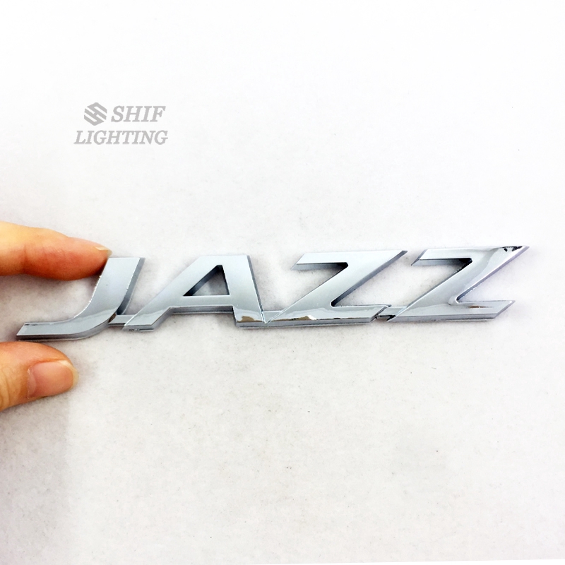 1Pc Stiker Emblem Logo JAZZ Bahan ABS Krom Untuk Bagasi Belakang Mobil HONDA