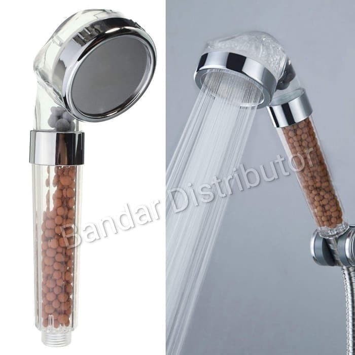 Kepala Shower Head Ion SPA Ionizer Healthy Crystal 3 Mode - Shower - High Quality