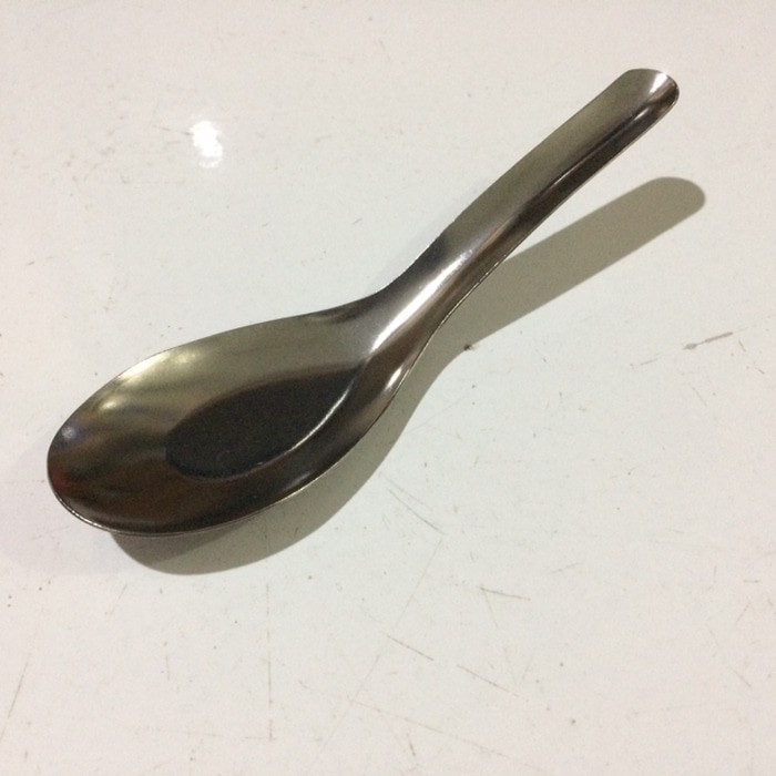 Kedaung 323 Sendok bebek bubur sup Flat Bottom Spoon Stainless Steel