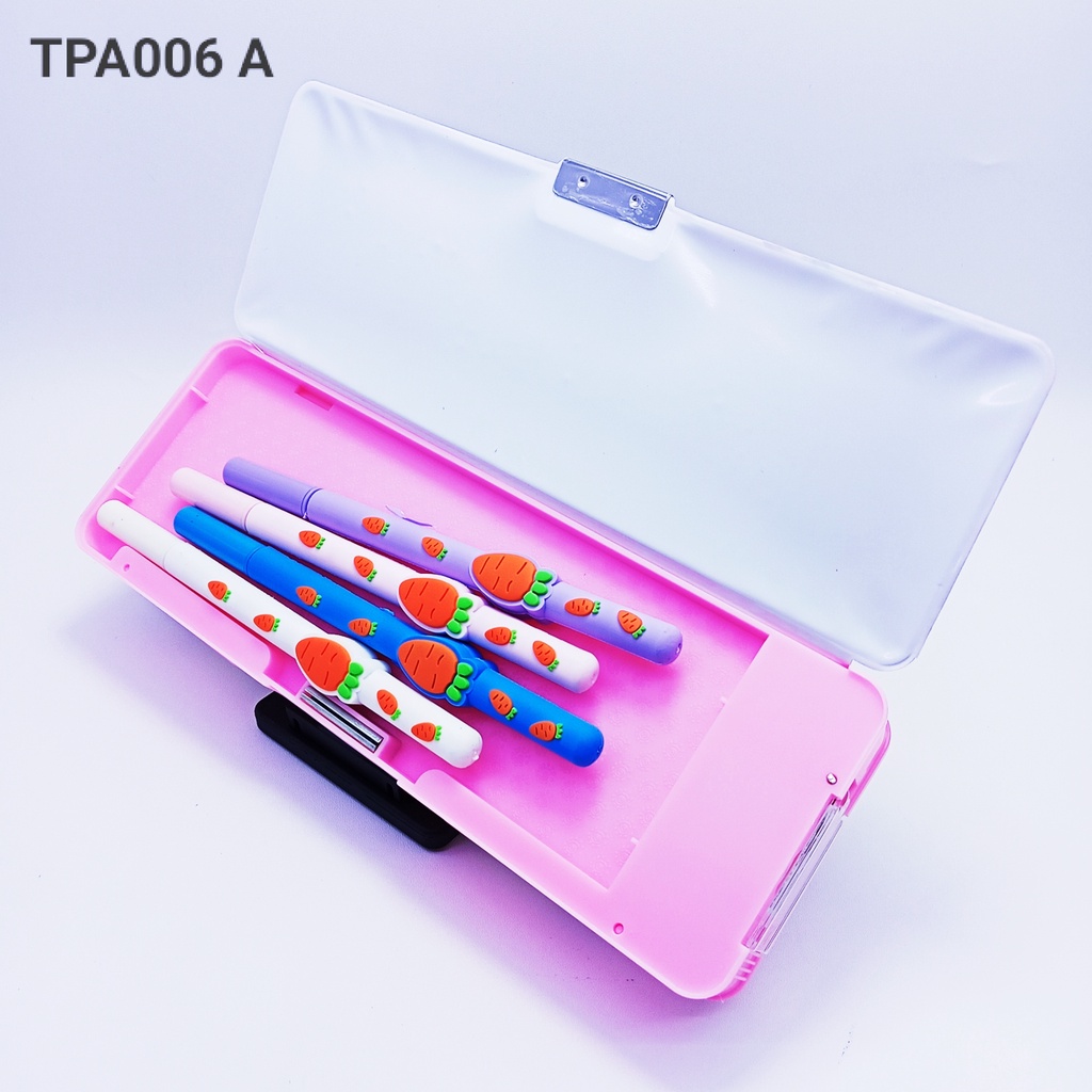 [WS] Tempat Pensil / Pencil Case Magnet Free serutan+penghapus