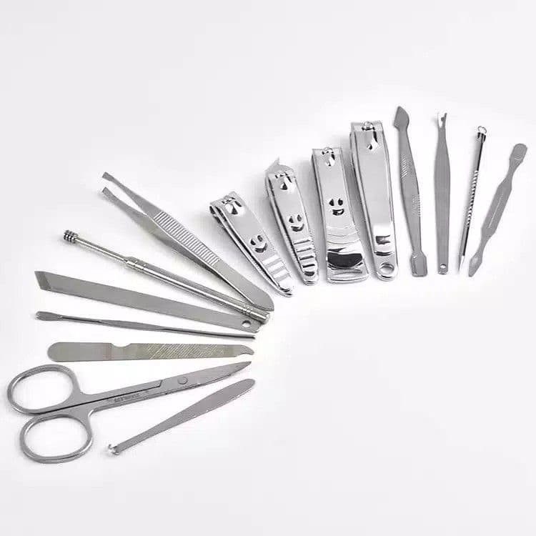 LF - Gunting Kuku Set Manicure 15 in 1 / Manicure Pedicure Stainless Steel Perawatan Kuku