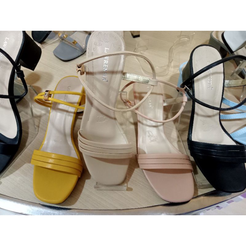Sandal Heels Tali Wanita Original Lawrensia Mustrad (36-40)