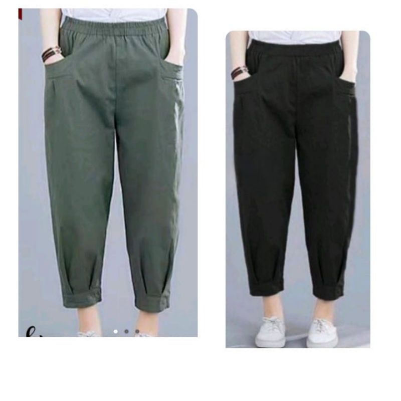 Mera pants/ukuran m-L-XL-XXXL-4L-5L-6L celana cattun tuwill strict/celana kasual wanita