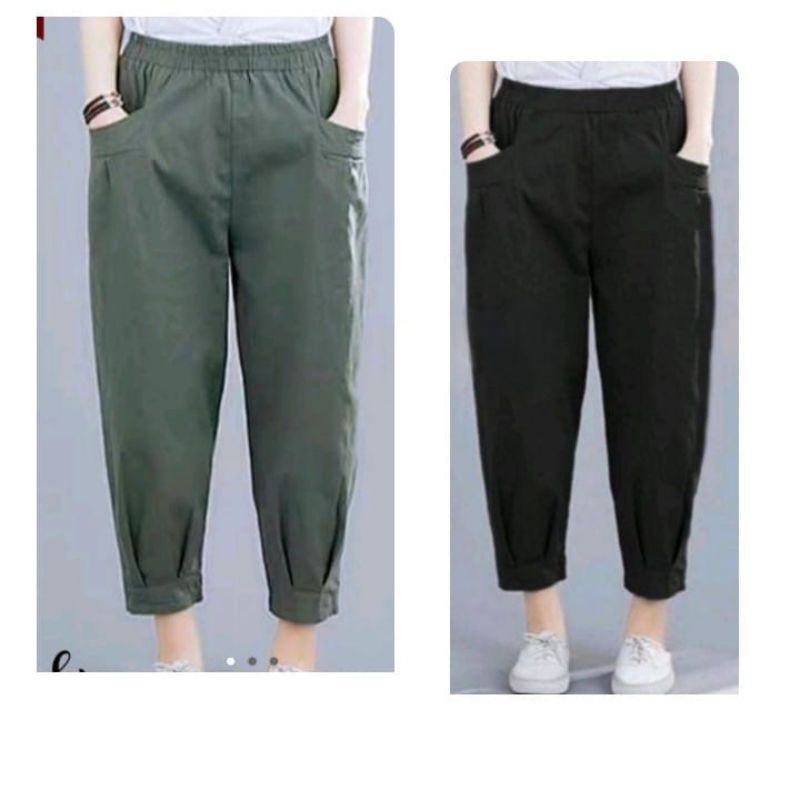 mera pants/ukuran m-L-XL-XXXL-4L-5L-6L celana cattun tuwill strict/ celana kasual wanita