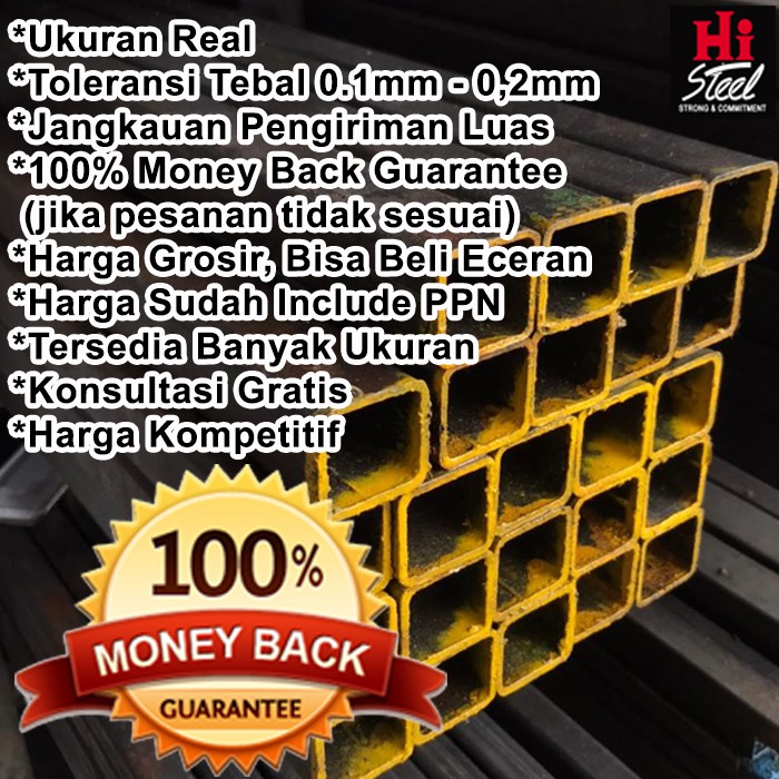 Besi Hollow 30 X 30 X 1.10mm X 6m