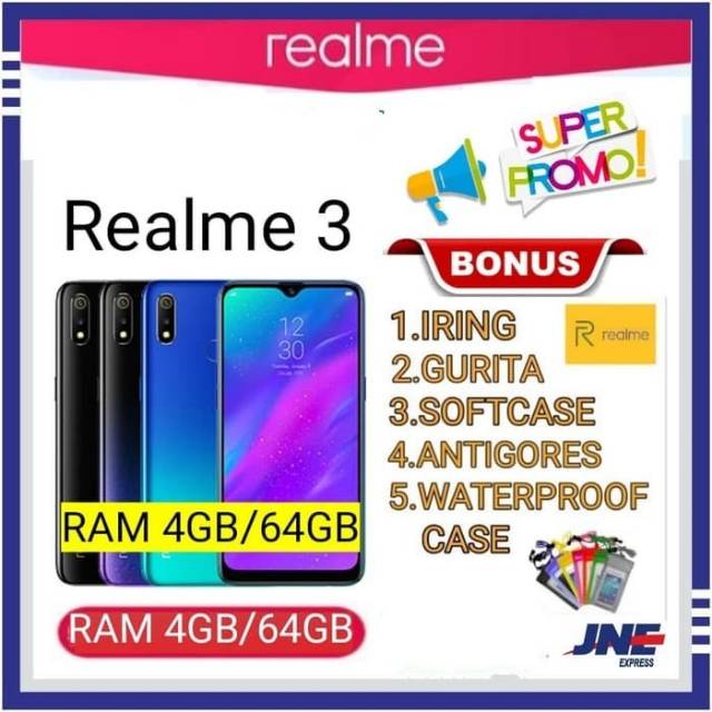 REALME 3 RAM 4/64 GB GARANSI RESMI