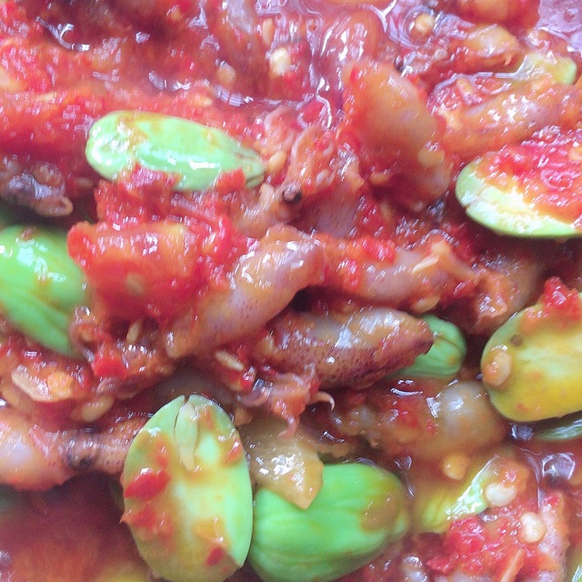 

Sambal baby cumi+ pete