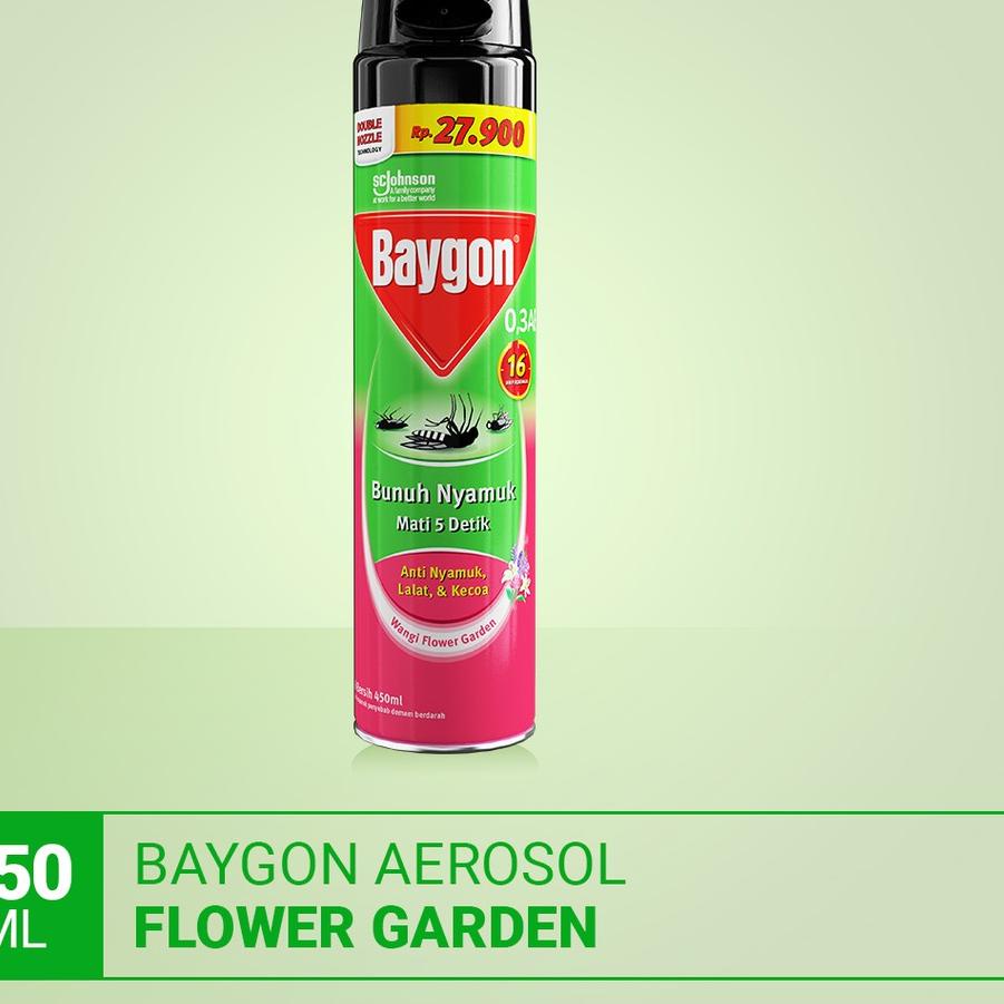 ↶ Baygon Aerosol Flower Garden 450 mL ㄼ