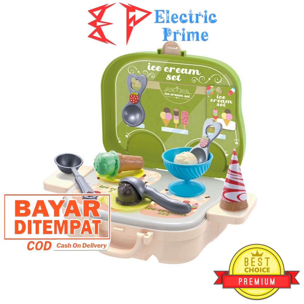 Mainan Peran Edukasi Anak Backpack Role Play Set Kitchen Dressing Medical Ice Cream Toys