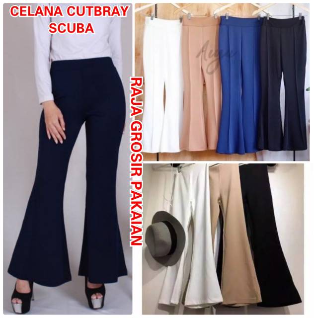 Celana Cutbray Scuba Premium / Di Jamin Termurah