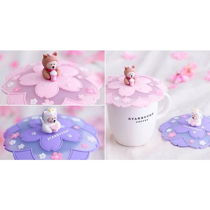 Mug Gelas - Starbucks Silicone Starbucks - Sakura Gelas Lid Cup Pink Tutup Bearist