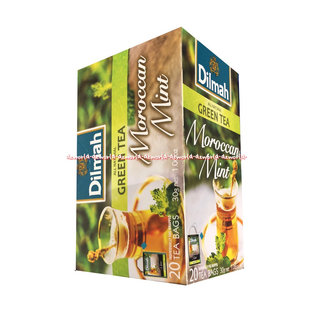 Dilmah Green Tea Moroccan Mint 20Tea Bag Dil Mah Daun Pepermint Teh Hijau