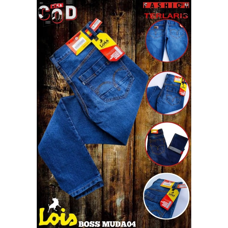 CELANA LOIS PRIA ORIGINAL JEANS DENIM - celana panjang pria  - celana pria untuk kerja - celana jean