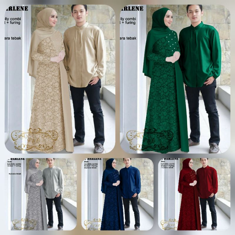 CP COUPLE DARLENE PASANGAN KEMEJA DAN DRESS GAMIS MAXY FEHM