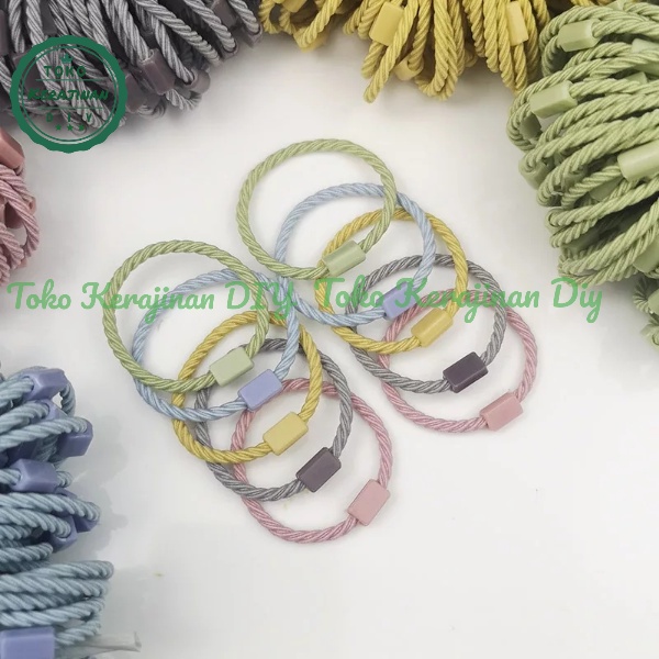 [ 5 METER ] Tali Elastis Curly Tali Karet Korea Ulir Bahan Craft &amp; Strap Masker