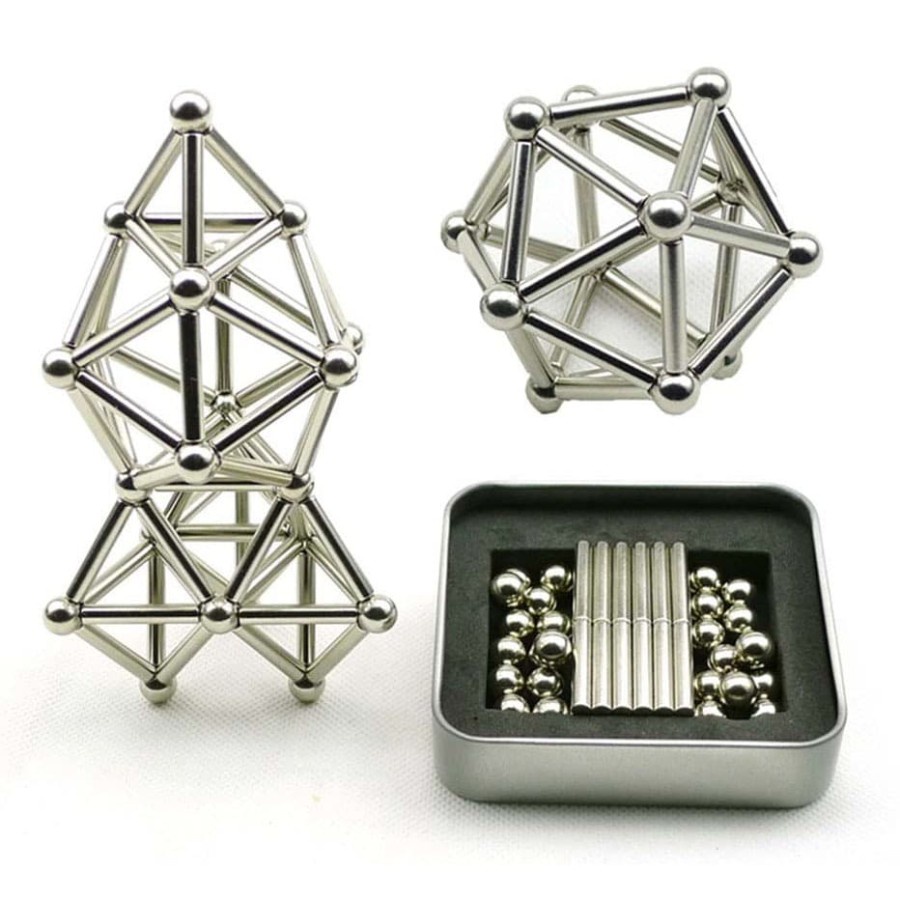 ZY Mainan Magnetik Steel Metalic Stick and Bucky Balls - 005 - Silver