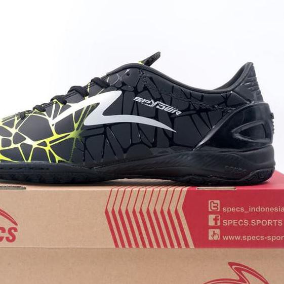 ➢ New Nyaman Sepatu Futsal Specs Accelerator Spyder 19 IN Black Yellow 400932 Ori ➨
