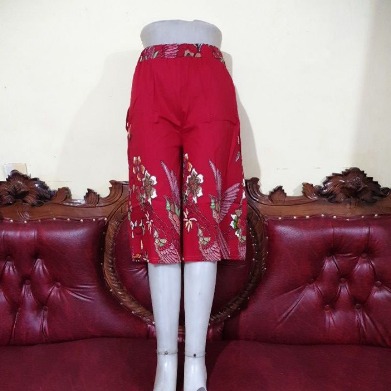 Celana Kulot Batik Dan Bunga / Pendek 7/8 Dewasa Fit to L s/d XL Bahan Katun Stretch-Motif 23