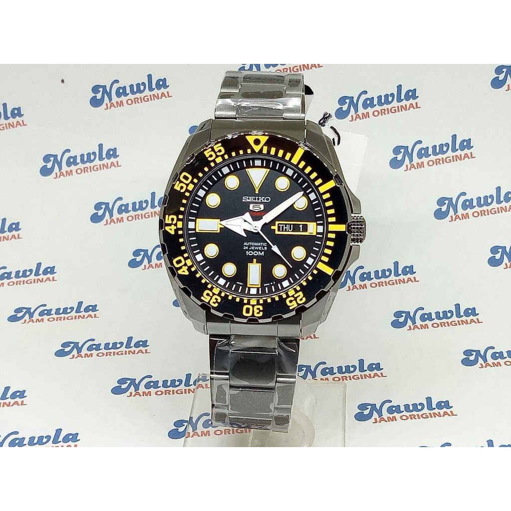 Seiko 5 Sports SRP607K1 Automatic Black IP Bracelet - Jam Tangan Pria SRP607