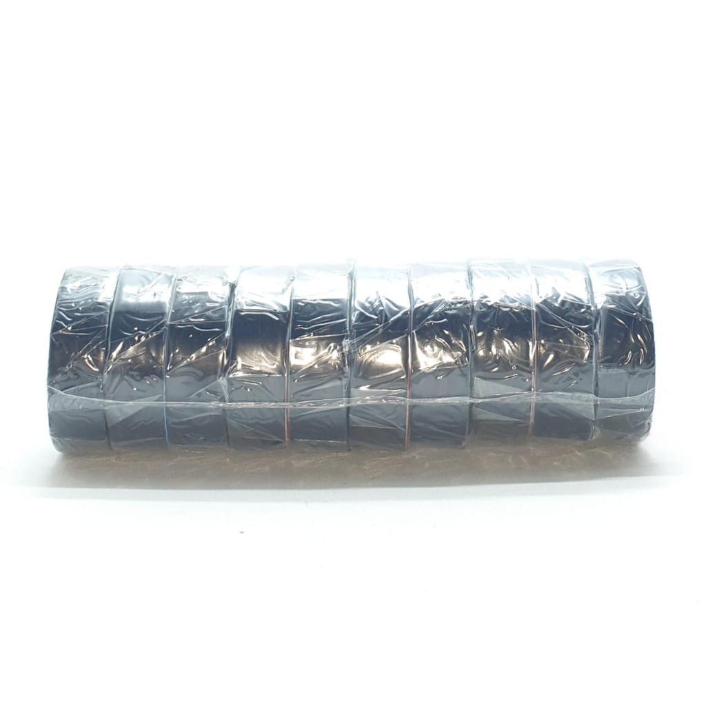 @10 Pcs (1 Slop) National Isolasi Pvc Kecil 5/8&quot; x 15mm Warna HITAM / Isolasi Kabel Listrik / Solasi