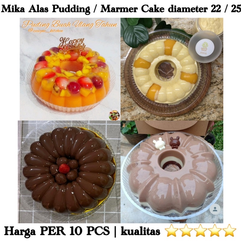 Alas Mika Pudding / Cake Tebal size 22cm / 25cm Alas mika Puding alas marmer cake mewah alas pudding